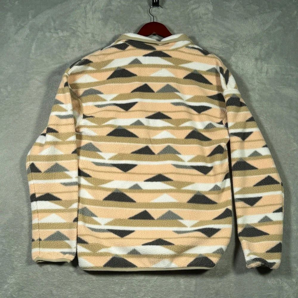 Columbia Sweater Mens M Beige Helvetia Half Snap‎ Fleece T Pullover Aztec